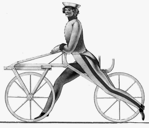 自転車の始祖と言われるドライジーネの画像
